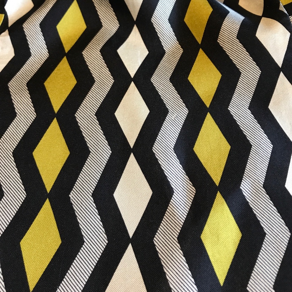 Milly Silk Geometric Print Shell - Picture 3 of 4